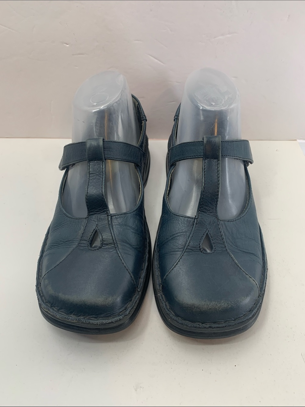 Josef Seibel Women’s Blue Leather T-Strap Mary Jane Shoes Size 6